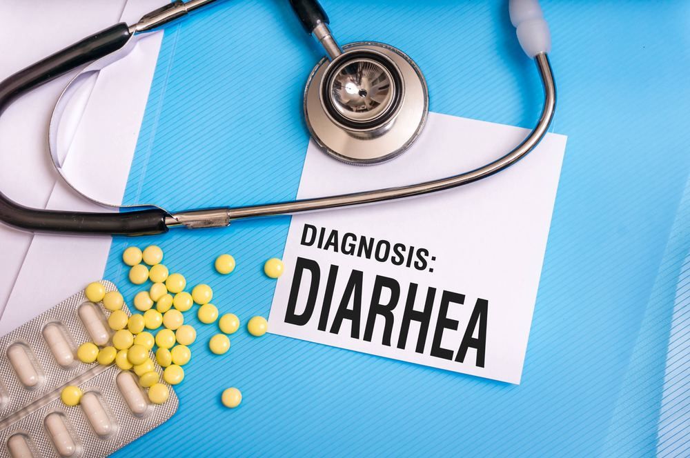 Stethoscope, tablets and a diagnosis card for diarrhoea | Acute Gastroenteritis Treatment in Antalya Old Town | Online Doctor | E-rx.online